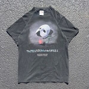 Vintage 90's Phantom of the Opera Tultex T-Shirt Theatre Black Med